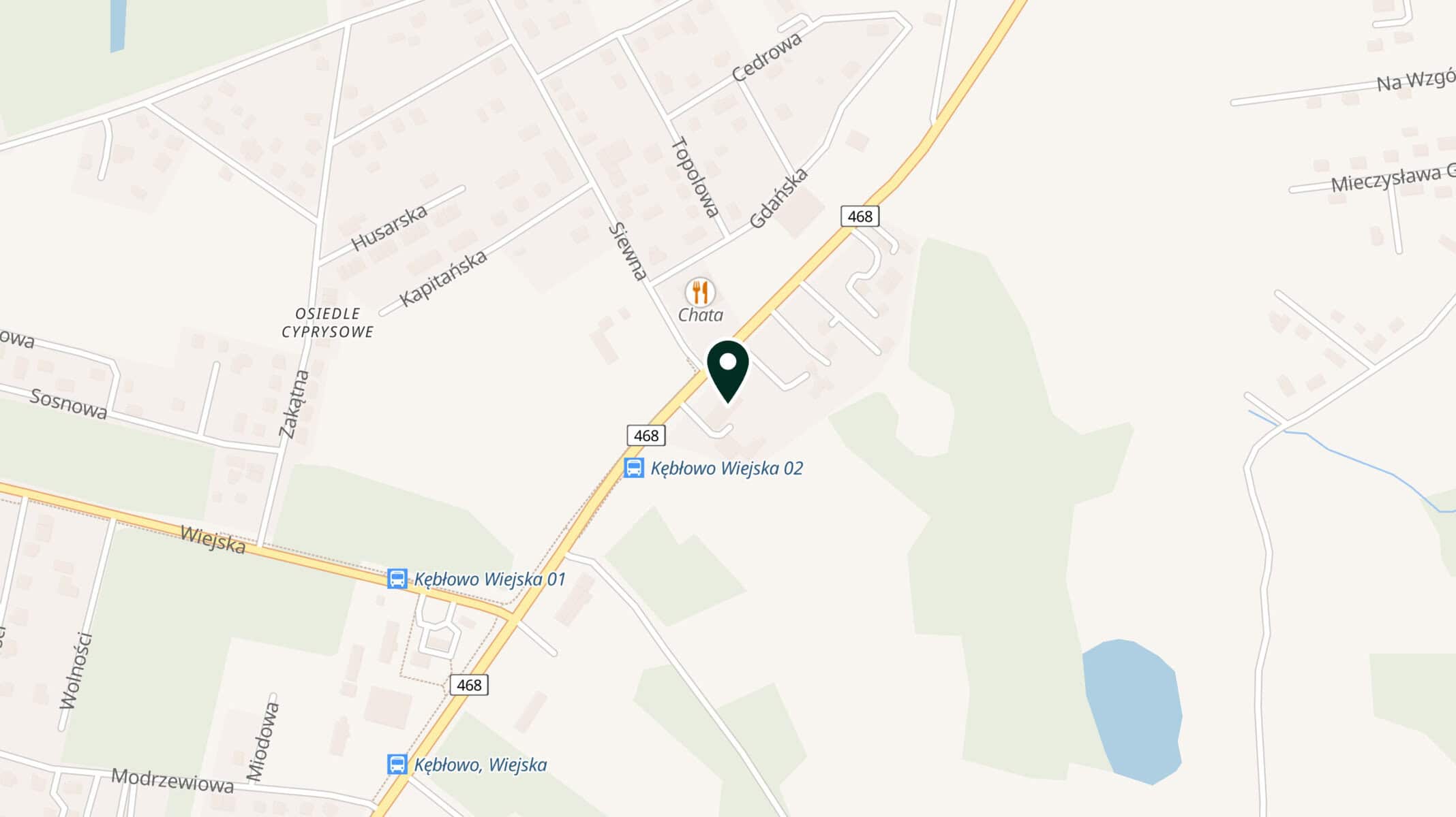 Mapa dojazdu do salonu Zasada RV Pomorze